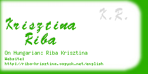 krisztina riba business card